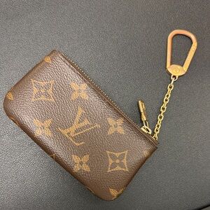 Louis Vuitton Monogram Key Pouch - Brown with Tan Print